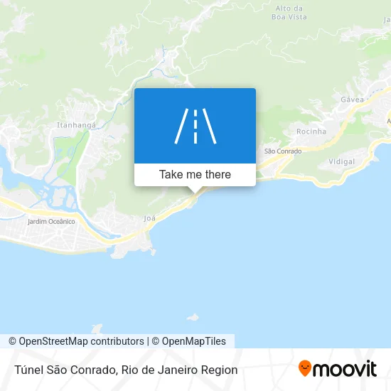 Túnel São Conrado map