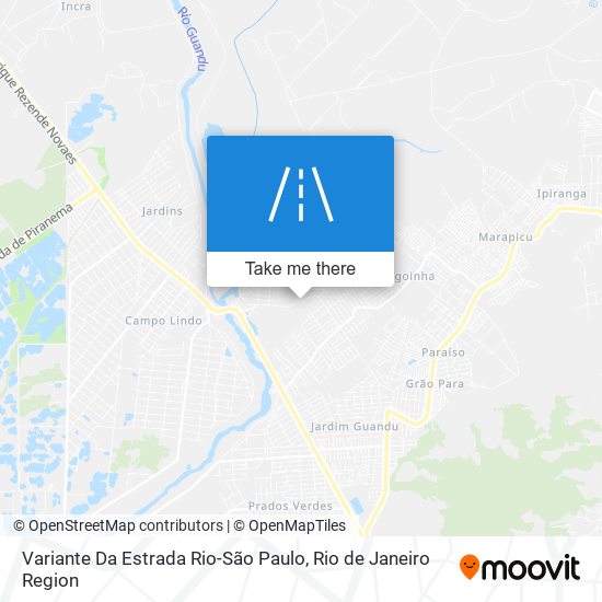 Mapa Variante Da Estrada Rio-São Paulo