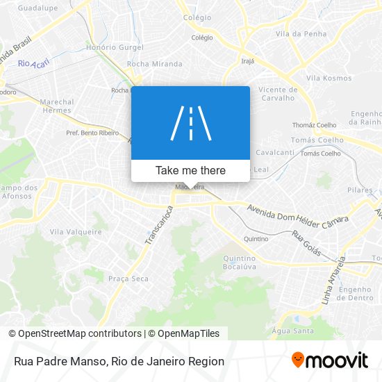 Mapa Rua Padre Manso