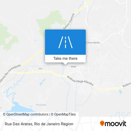 Rua Das Araras map