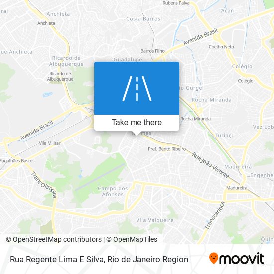 Mapa Rua Regente Lima E Silva