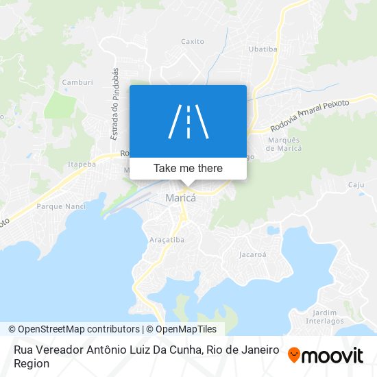 Mapa Rua Vereador Antônio Luiz Da Cunha