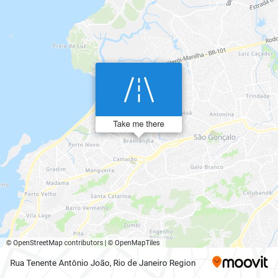 Mapa Rua Tenente Antônio João