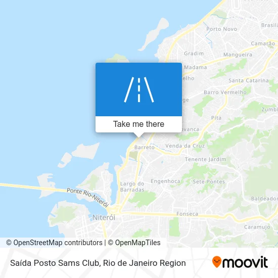 Saída Posto Sams Club map