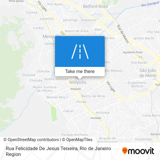 Rua Felicidade De Jesus Teixeira map