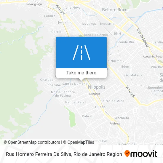 Rua Homero Ferreira Da Silva map