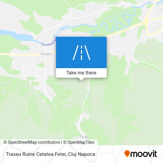 Traseu Ruine Cetatea Fetei map