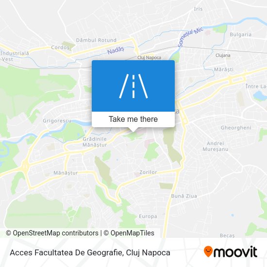 Acces Facultatea De Geografie map