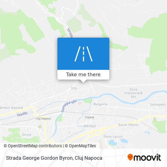 Strada George Gordon Byron map