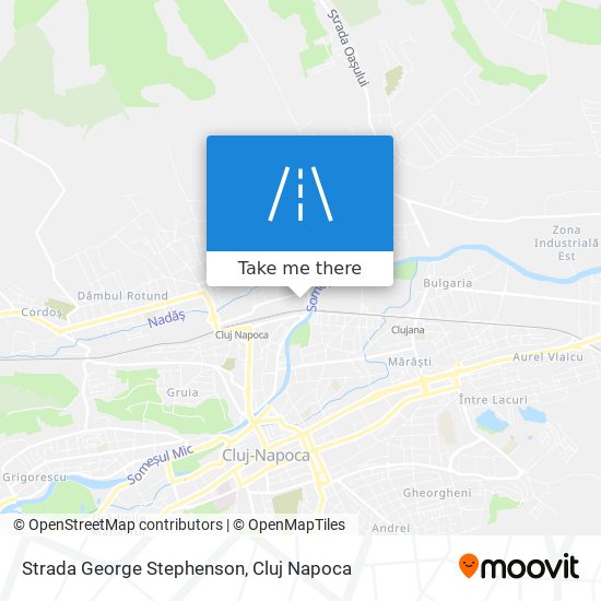 Strada George Stephenson map