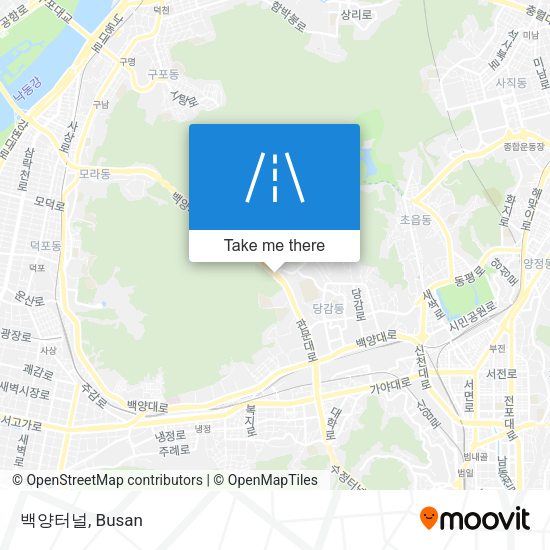 백양터널 map