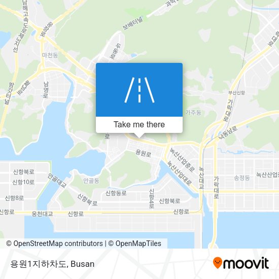 용원1지하차도 map