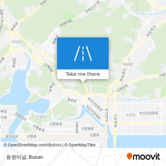 용원터널 map