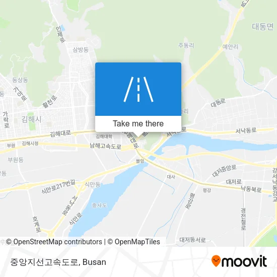 중앙지선고속도로 map