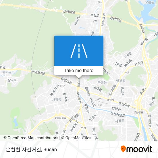 온천천 자전거길 map