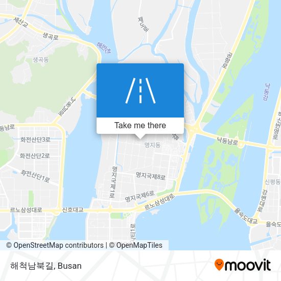 해척남북길 map