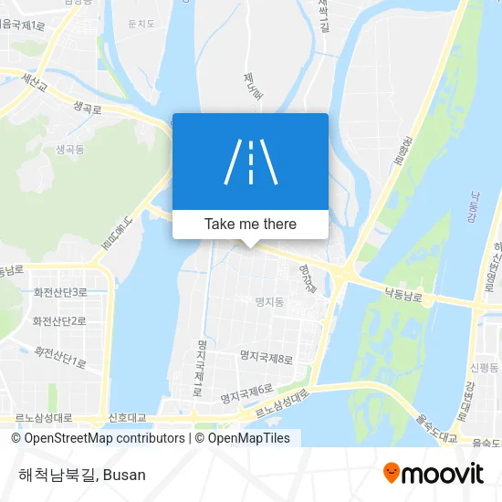 해척남북길 map