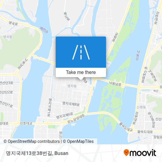명지국제13로38번길 map