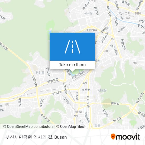부산시민공원 역사의 길 map