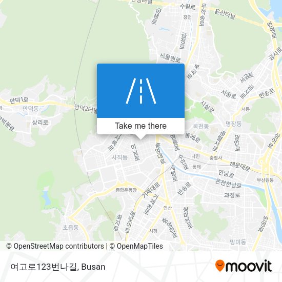 여고로123번나길 map