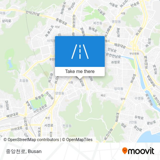 중앙천로 map