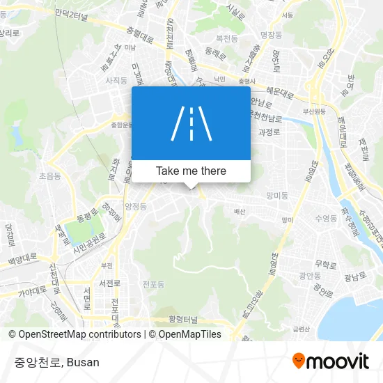 중앙천로 map