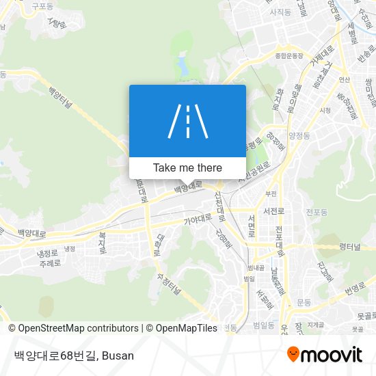 백양대로68번길 map