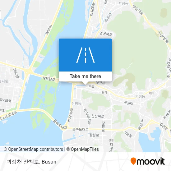 괴정천 산책로 map