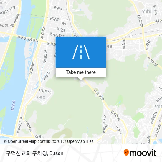 구덕산교회 주차장 map