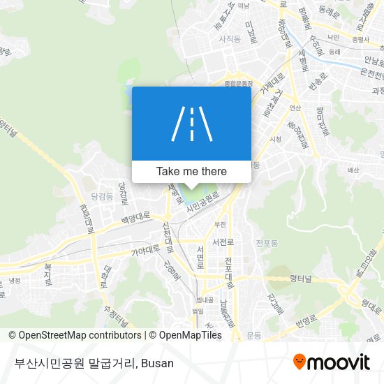 부산시민공원 말굽거리 map