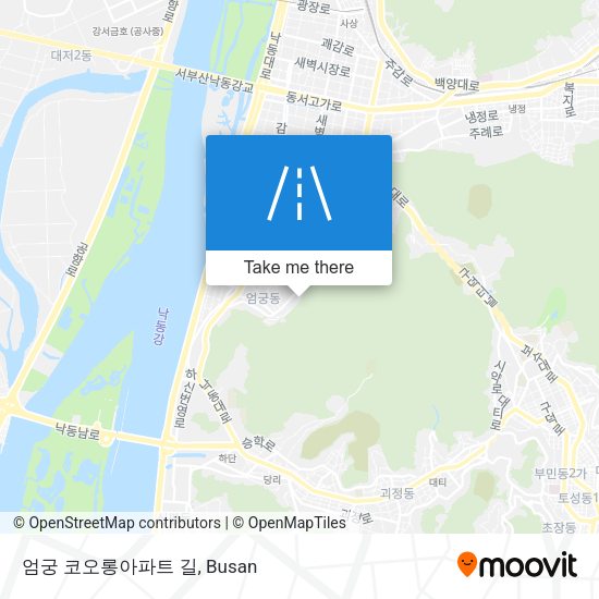 엄궁 코오롱아파트 길 map