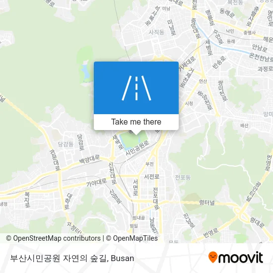 부산시민공원 자연의 숲길 map