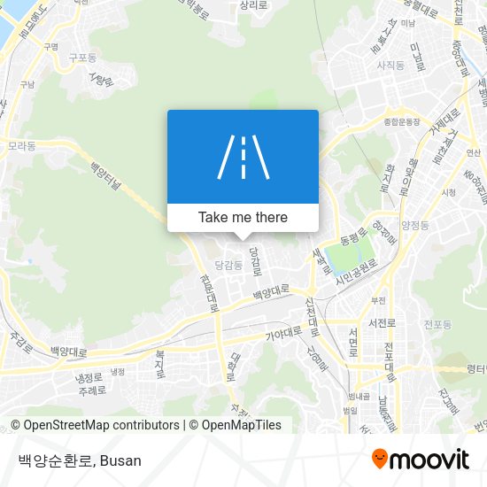 백양순환로 map