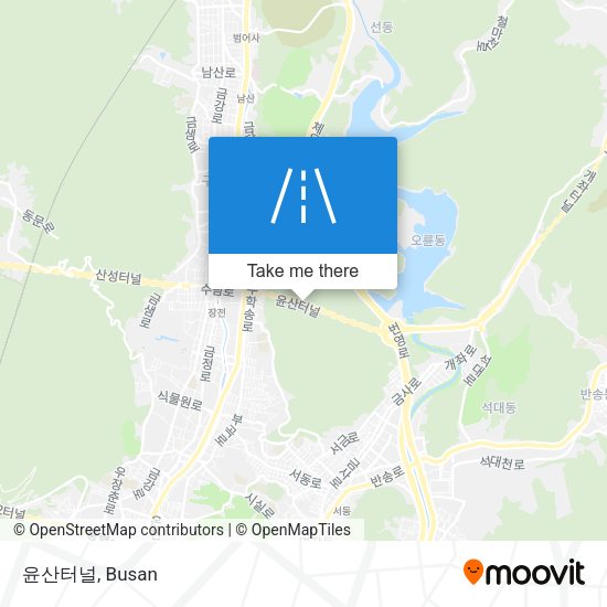 윤산터널 map