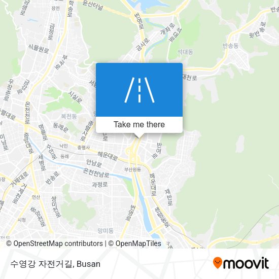 수영강 자전거길 map