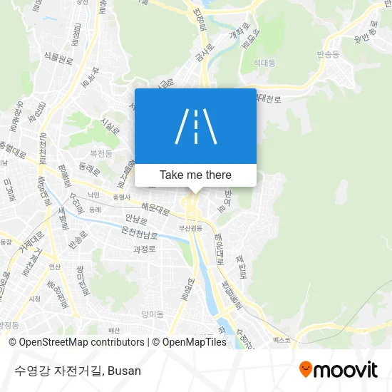수영강 자전거길 map