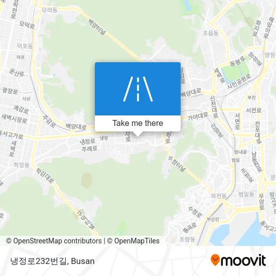 냉정로232번길 map