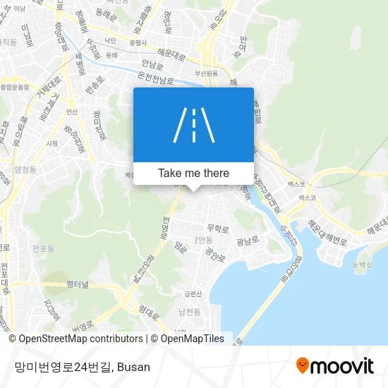 망미번영로24번길 map
