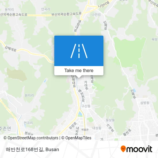 해반천로168번길 map