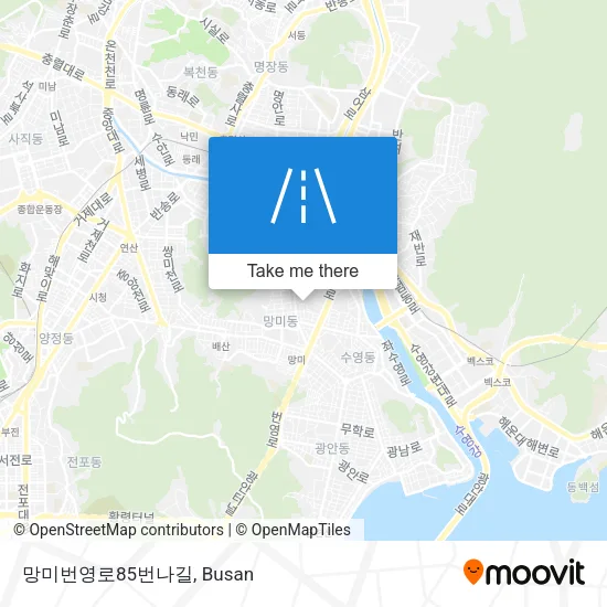 망미번영로85번나길 map