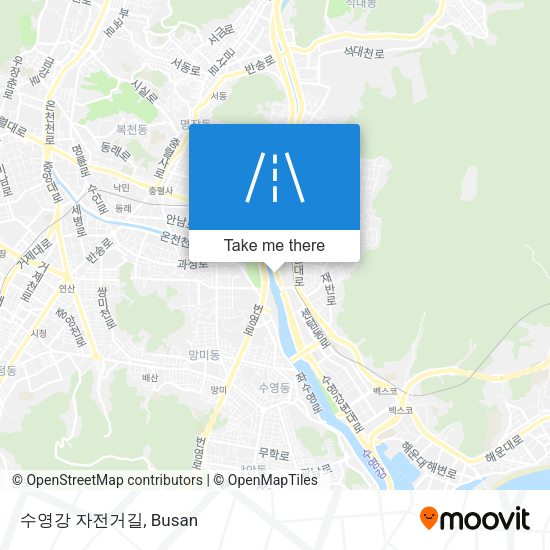 수영강 자전거길 map