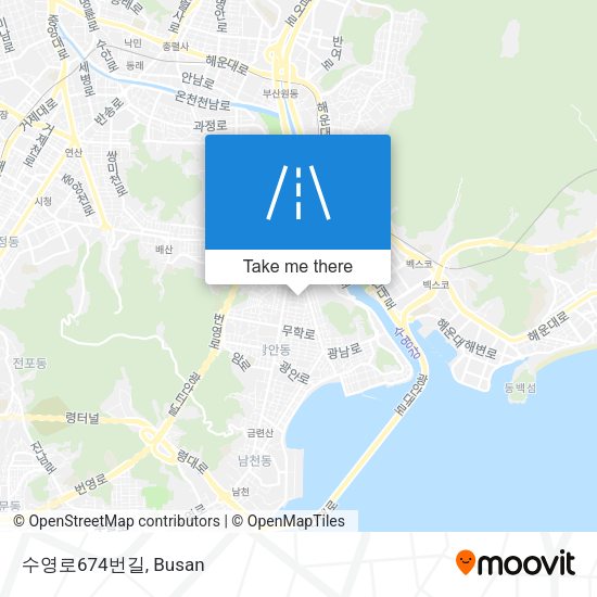 수영로674번길 map