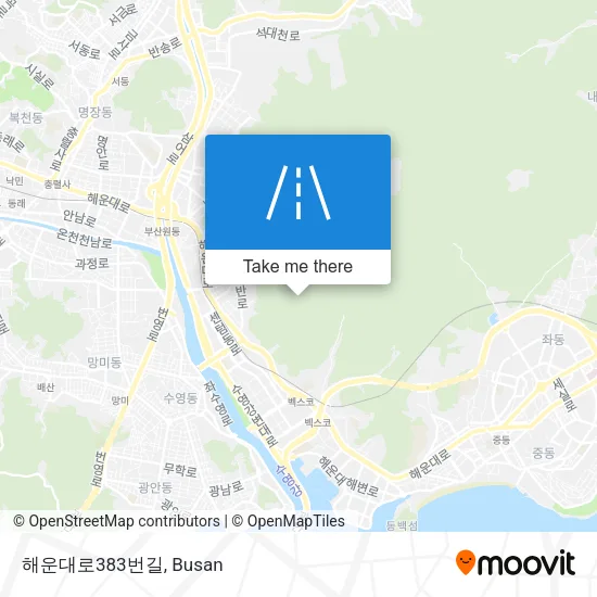 해운대로383번길 map