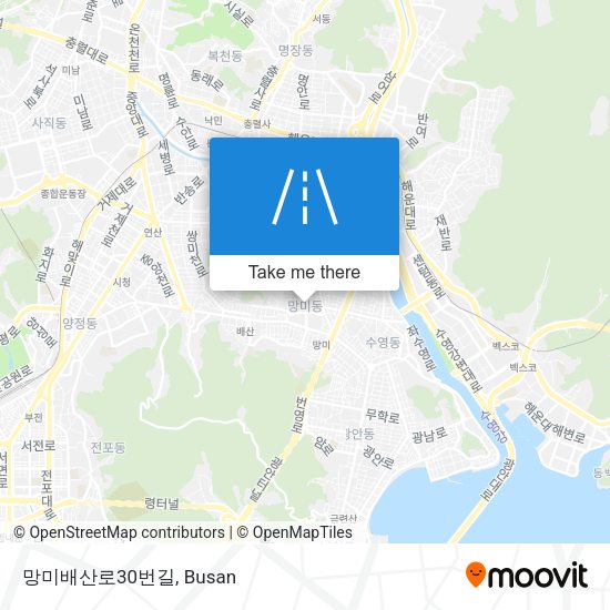 망미배산로30번길 map
