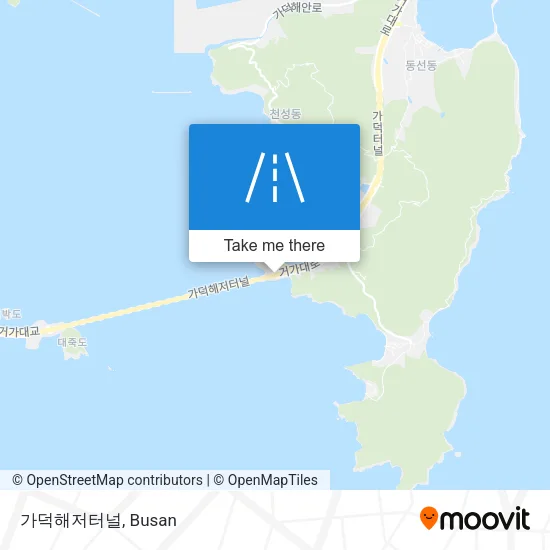 가덕해저터널 map