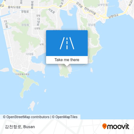 감천항로 map