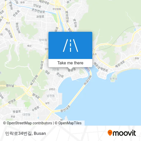 민락로34번길 map