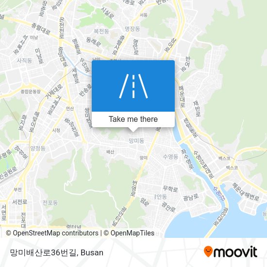 망미배산로36번길 map