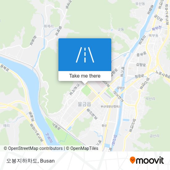 오봉지하차도 map