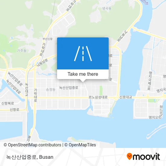 녹산산업중로 map